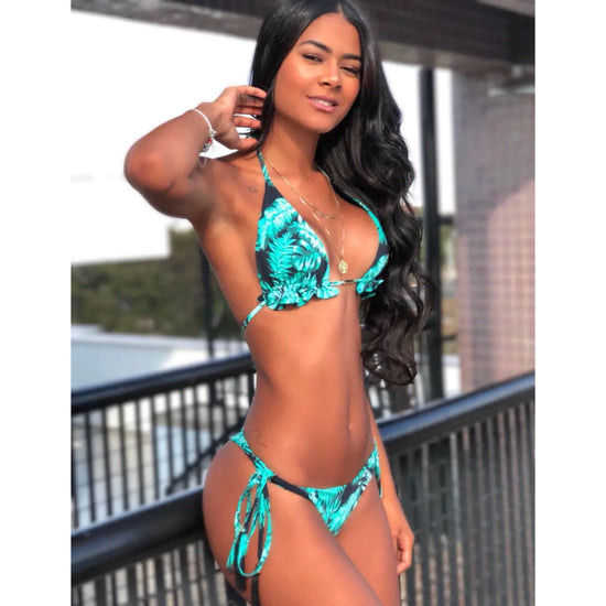 2022 Sexy Printed Fringe Bikini Swimwear for Women