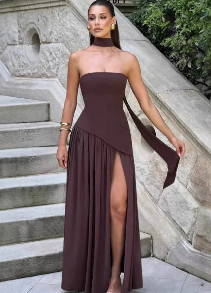 Irregular Split Sexy Resort Maxi Dress